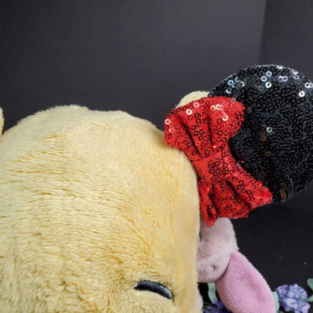 2/$20 Minnie Black Ears Sequin Bow Hair Clips Girl - Picture 2 of 8